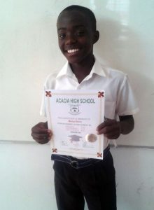 Dinno Mwiya, Grade 10. PAY learner