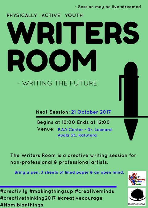 Writers Room at P.A.Y. - next session on 21.10.2017